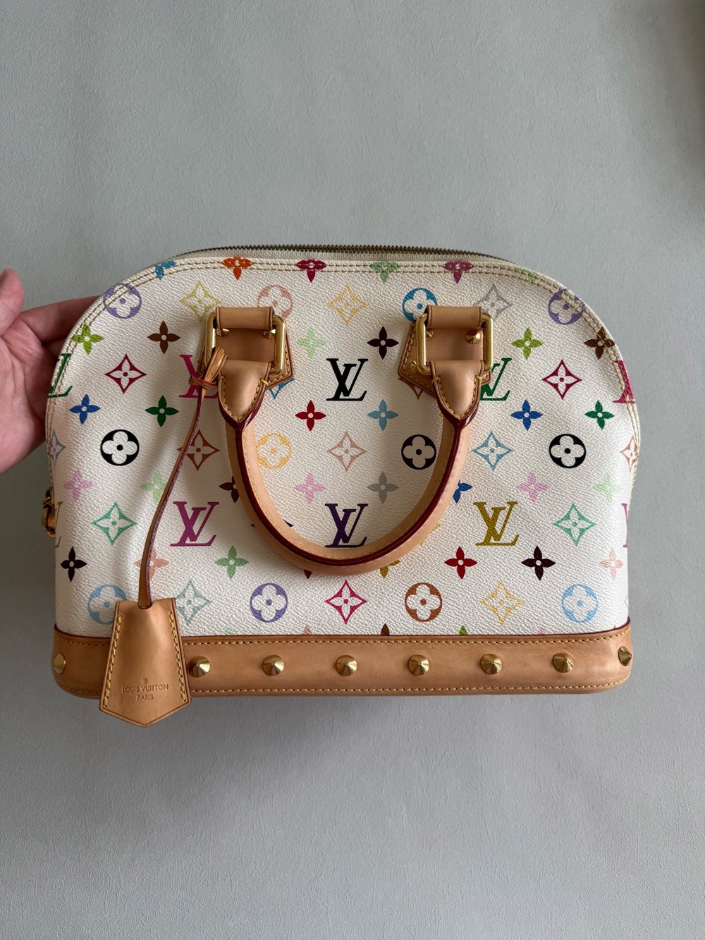 Louis Vuitton Murakami Multicolor Alma PM White Multicolor